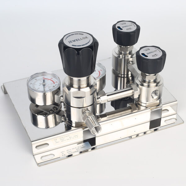 Pressura-Control-Panels-JSP-1E-Series-4 Stainless Steel 316L Single Stage Regulator Pressure Control Panels JSP-1E Series For Semiconductor Fluid Control